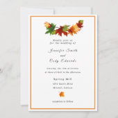 Fall Leaves personaliseer de uitnodiging voor brui (Voorkant)