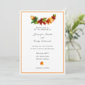 Fall Leaves personaliseer de uitnodiging voor brui (Staand voorkant)