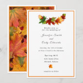 Fall Leaves personaliseer de uitnodiging voor brui (Voorkant / Achterkant)