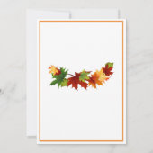 Fall Leaves personaliseer de uitnodiging voor brui (Achterkant)