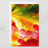Fall Leaves personaliseer het Geel, Rood, Groen, Briefpapier (Voorkant / Achterkant)