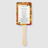 Fall Leaves Personalize Wedding Program Hand Fan Handwaaier (Voorkant)