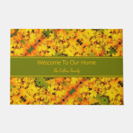 Fall Leaves Personalized Deurmat