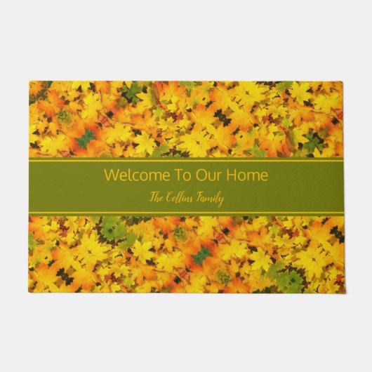 Fall Leaves Personalized Deurmat (Voorkant)