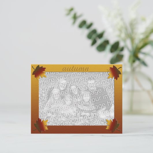 Fall Leaves Photo Template Briefkaart (Staand voorkant)