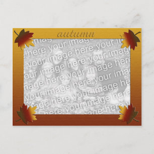 Fall Leaves Photo Template Briefkaart