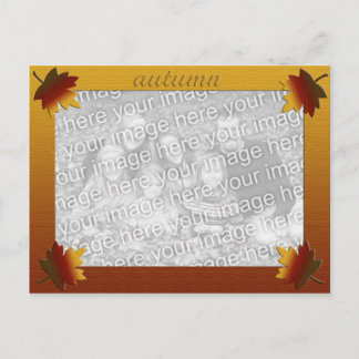 Fall Leaves Photo Template Briefkaart