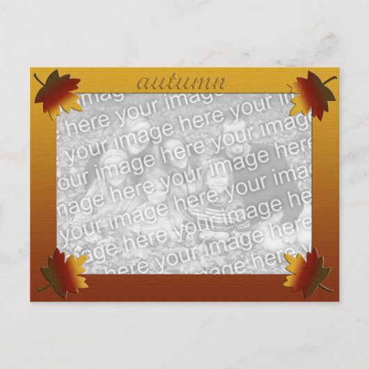 Fall Leaves Photo Template Briefkaart (Voorkant)