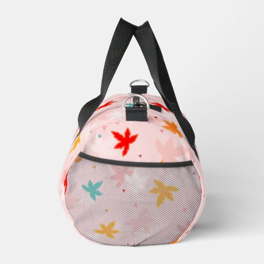 Fall Leaves Pink Pattern Duffel Bag Plunjezak (Rechts)