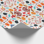 Fall Leaves Pumpkin Patroon Cadeaupapier (Hoek)
