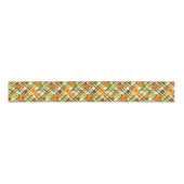 Fall Leaves Pumpkin Patroon Grosgrain Lint (Voorkant)