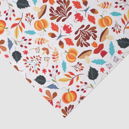 Fall Leaves Pumpkin Patroon  Tissuepapier (Detail)