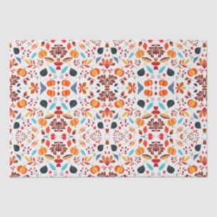 Fall Leaves Pumpkin Patroon Tissuepapier