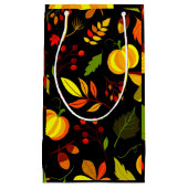 Fall Leaves Pumpkins Design Klein Cadeauzakje (Voorkant)