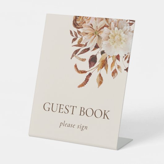 Fall Leaves Reclamebord Met Voetstuk (Voorkant)