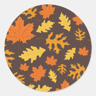 Fall Leaves Ronde Sticker