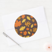 Fall Leaves Ronde Sticker (Envelop)