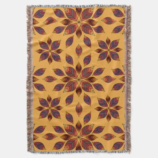 Fall Leaves Rosette Deken (Voorkant Verticaal)