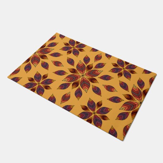 Fall Leaves Rosette Deurmat (Schuin)