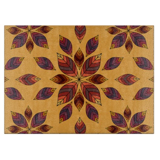 Fall Leaves Rosette Snijplank (Voorkant)