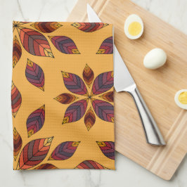 Fall Leaves Rosette Theedoek