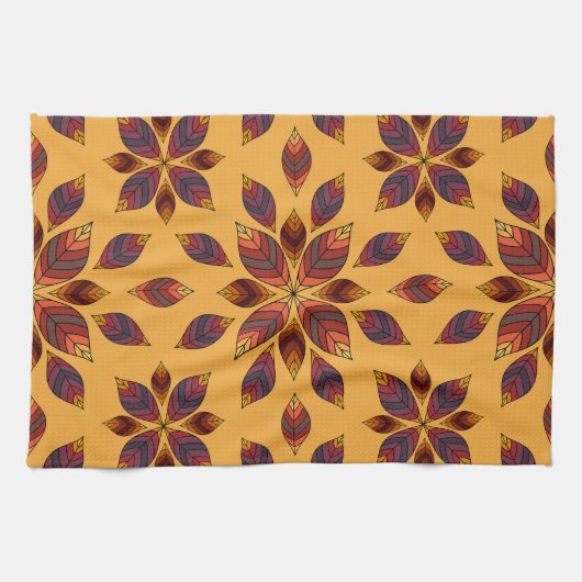 Fall Leaves Rosette Theedoek (Horizontaal)