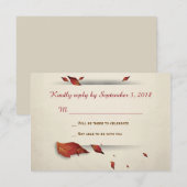 Fall Leaves RSVP Kaartje (Voorkant / Achterkant)