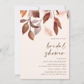 Fall Leaves Rust Brown Oranje Vrijgezellenfeest Kaart (Voorkant)