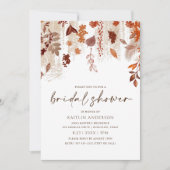 Fall Leaves Rust Brown Oranje Vrijgezellenfeest Kaart (Voorkant)