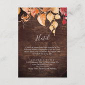 Fall Leaves Rustic Brown Wood Hotel Enclosure Kaar Informatiekaartje (Voorkant)