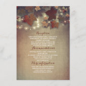 Fall Leaves Rustic Wedding Details - Informatie Informatiekaartje (Voorkant)