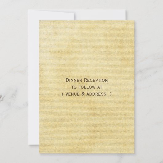 Fall Leaves Rustic Wedding Kaart (Achterkant)