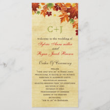 Fall Leaves Rustic Wedding