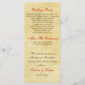 Fall Leaves Rustic Wedding Programmakaart (Achterkant)