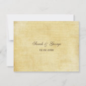 Fall Leaves Rustic Wedding RSVP Kaartje (Achterkant)