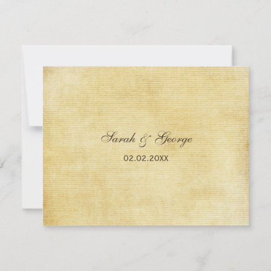 Fall Leaves Rustic Wedding RSVP Kaartje (Achterkant)