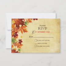 Fall Leaves Rustic Wedding