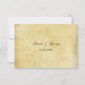 Fall Leaves Rustic Wedding RSVP Kaartje (Achterkant)