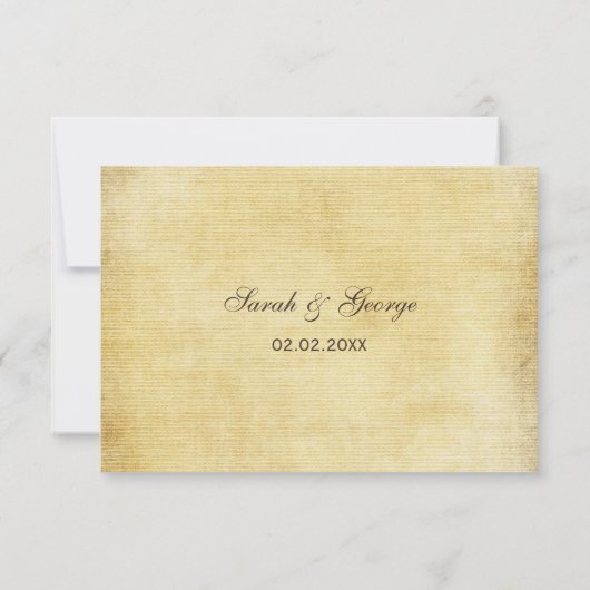 Fall Leaves Rustic Wedding RSVP Kaartje (Achterkant)