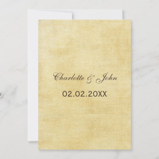 Fall Leaves Rustic Wedding Save The Date (Achterkant)