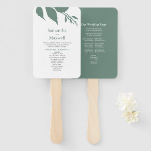 Fall Leaves Sage Green Wedding Handwaaier