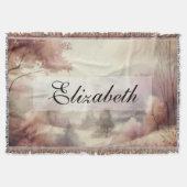 Fall Leaves Scenery neutrale kleuren Deken (Voorkant)