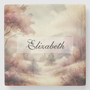  Fall Leaves Scenery neutrale kleuren Stenen Onderzetter