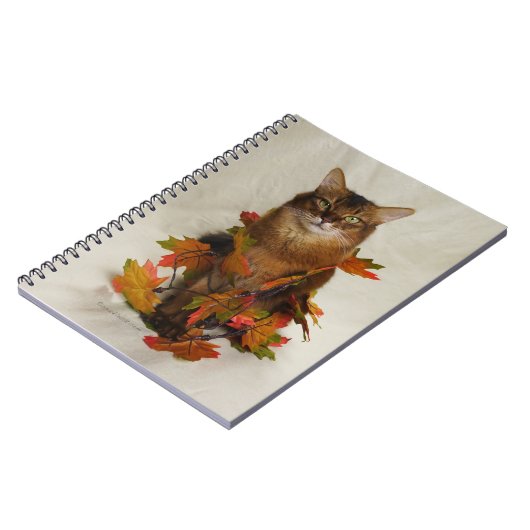 Fall Leaves Somali Cat Notitieboek (Linkerzijde)