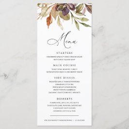 Fall Leaves Succulent Thanksgiving Friendsgiving Menu