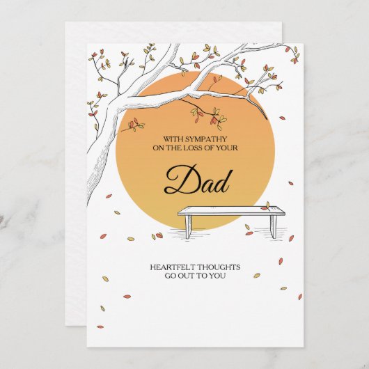 Fall Leaves Sympathokaart Kaart (Voorkant / Achterkant)