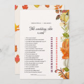 Fall Leaves Tea Trouwen Schoenenspel Kaart (Voorkant / Achterkant)