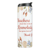 Fall Leaves Teachers Plant the Seeds of Knowledge Thermosbeker (Gedraaid links)