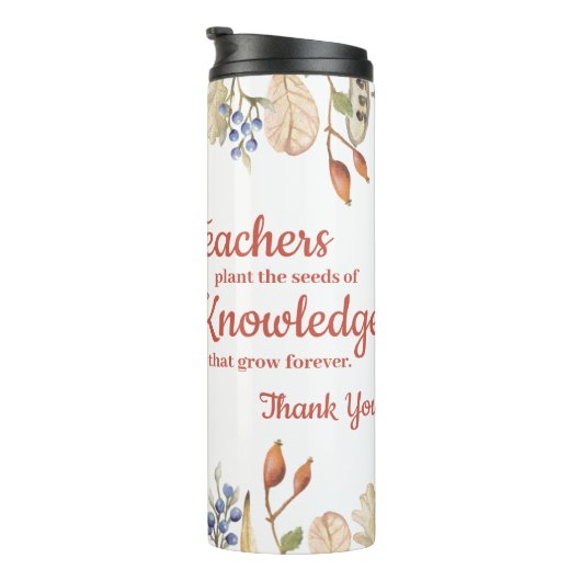 Fall Leaves Teachers Plant the Seeds of Knowledge Thermosbeker (Geroteerd rechts)