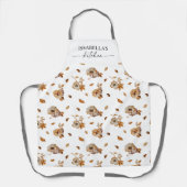 Fall Leaves Thanksgiving All-Over Print Apron Schort (Voorkant)